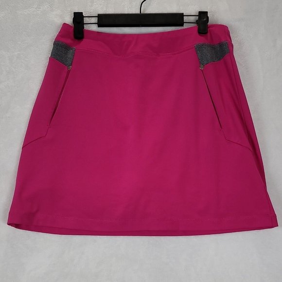 Women's DryTec Golf Activeware Pink Gray Skort Skirt Sz S/P Tennis Cutter & Buck - Picture 1 of 9